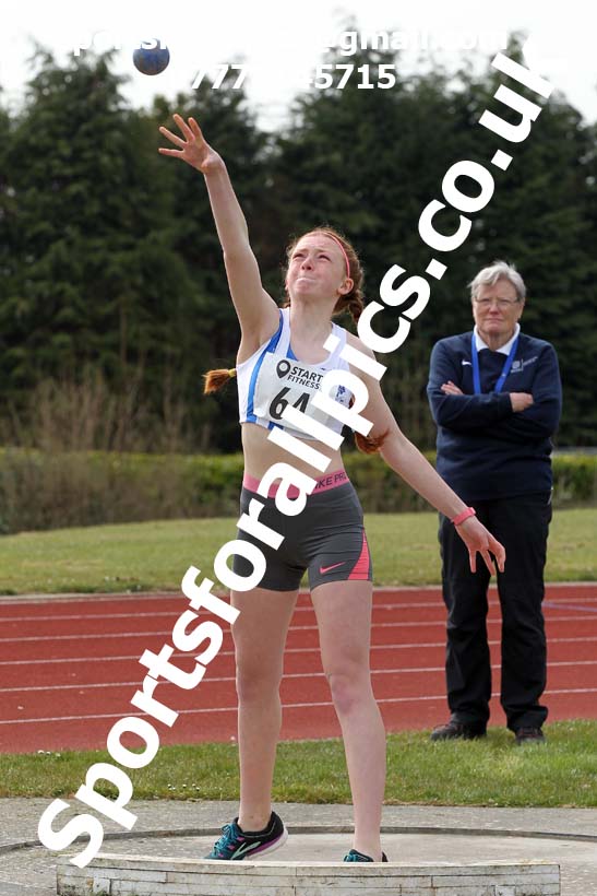 Shot putt, 2021 NECAA Open Graded Meeting, Morpeth. Photo: David T. Hewitson/Sports for All Pics